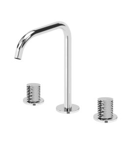 Bruma Leaf4 Bateria umywalkowa 3-otworowa bez korka, montowana na blacie Chrom 1670031CR