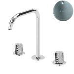 Bruma Leaf4 Bateria umywalkowa 3-otworowa bez korka, montowana na blacie Satinox 1670031ST