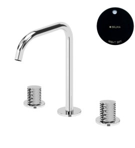 Bruma Leaf4 Bateria umywalkowa 3-otworowa bez korka, montowana na blacie Night Sky 1670031NS