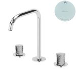 Bruma Leaf4 Bateria umywalkowa 3-otworowa bez korka, montowana na blacie Pure White 1670031PW