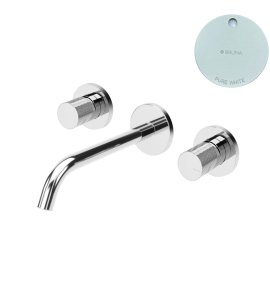 Bruma Leaf3 Bateria umywalkowa podtynkowa 200 mm Pure White 1670115PW