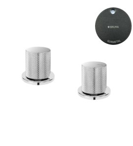 Bruma Leaf3 Bateria umywalkowa nablatowa Gunmetal 1670036MG