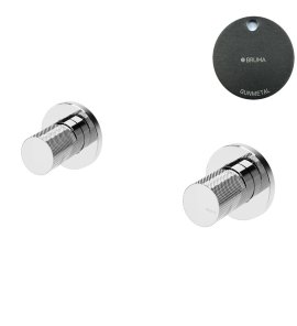 Bruma Leaf3 Bateria umywalkowa podtynkowa Gunmetal 1673102MG