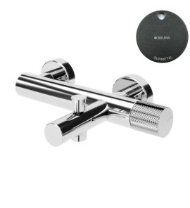 Bruma Leaf3 Bateria wannowo-natryskowa ścienna Gunmetal 1672100MG