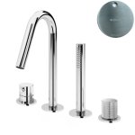 Bruma Leaf3 Bateria wannowo-natryskowa Na brzeg wanny Satinox 1672000ST