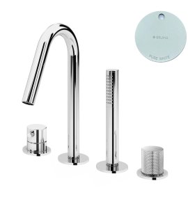 Bruma Leaf3 Bateria wannowo-natryskowa Na brzeg wanny Pure White 1672000PW