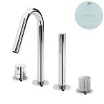 Bruma Leaf3 Bateria wannowo-natryskowa Na brzeg wanny Pure White 1672000PW