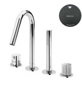 Bruma Leaf3 Bateria wannowo-natryskowa Na brzeg wanny Gunmetal 1672000MG