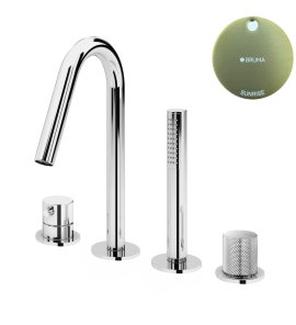 Bruma Leaf3 Bateria wannowo-natryskowa Na brzeg wanny Sunrise 1672000SR