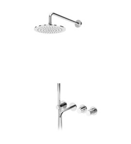 Bruma Leaf3 Bateria wannowo-natryskowa podtynkowy z deszczownicą Ø 250 mm Chrom 1672404CR