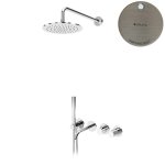 Bruma Leaf3 Bateria wannowo-natryskowa podtynkowy z deszczownicą Ø 250 mm Morning Mist 1672404MM