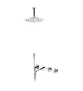 Bruma Leaf3 Bateria wannowo-natryskowa podtynkowy z deszczownicą sufitową Ø 250 mm Chrom 1672504CR