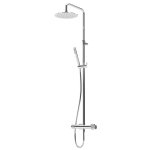 Bruma Leaf3 Zestaw prysznicowy ścienny z regulowaną wysokością deszczownicy Ø 300 mm Chrom 1673402CR