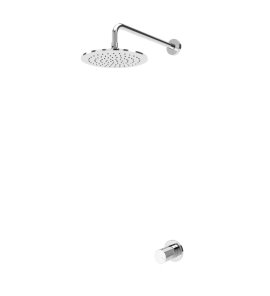 Bruma Leaf3 Zestaw prysznicowy podtynkowy z deszczownicą ścienna Ø 250 mm Chrom 1673600CR