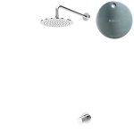 Bruma Leaf3 Zestaw prysznicowy podtynkowy z deszczownicą ścienna Ø 250 mm Satinox 1673600ST