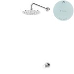 Bruma Leaf3 Zestaw prysznicowy podtynkowy z deszczownicą ścienna Ø 250 mm Pure White 1673600PW
