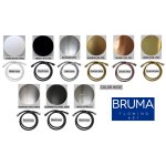 Bruma Leaf3 Zestaw prysznicowy podtynkowy z deszczownicą ścienną Ø 250 mm ze słuchawką Gunmetal 1673606MG