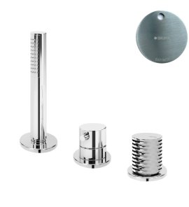 Bruma Leaf4 Bateria natryskowa stojąca z zestawem prysznicowym Satinox 1673001ST