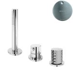 Bruma Leaf4 Bateria natryskowa stojąca z zestawem prysznicowym Satinox 1673001ST