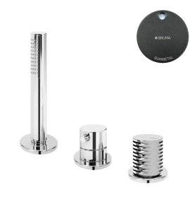 Bruma Leaf4 Bateria natryskowa stojąca z zestawem prysznicowym Gunmetal 1673001MG