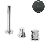 Bruma Leaf4 Bateria natryskowa stojąca z zestawem prysznicowym Gunmetal 1673001MG