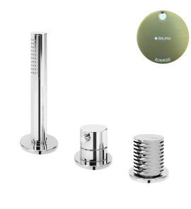 Bruma Leaf4 Bateria natryskowa stojąca z zestawem prysznicowym Sunrise 1673001SR