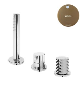 Bruma Leaf4 Bateria natryskowa stojąca z zestawem prysznicowym Sunset 1673001SS