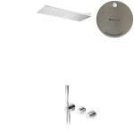 Bruma Leaf4 Bateria natryskowa podtynkowy z deszczownicą ścienną Morning Mist 1673633MM