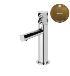 Bruma Leaf4 Bateria umywalkowa jednootworowa bez korka Sunset PVD 1670010PS