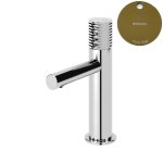 Bruma Leaf4 Bateria umywalkowa jednootworowa bez korka Gold PVD 1670010PO