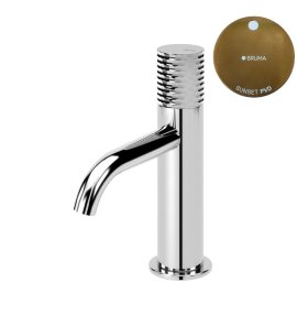 Bruma Leaf4 Bateria umywalkowa jednootworowa bez korka Sunset PVD 1670014PS