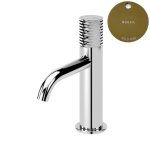 Bruma Leaf4 Bateria umywalkowa jednootworowa bez korka Gold PVD 1670014PO