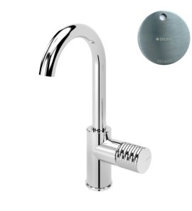 Bruma Leaf4 Bateria umywalkowa jednootworowa bez korka Satinox 1670016ST