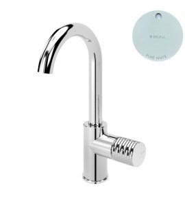 Bruma Leaf4 Bateria umywalkowa jednootworowa bez korka Pure White 1670016PW