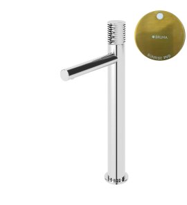 Bruma Leaf4 Bateria umywalkowa jednootworowa bez korka Sunrise PVD 1670019PR