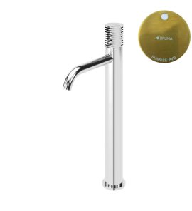 Bruma Leaf4 Bateria umywalkowa jednootworowa bez korka Sunrise PVD 1670023PR