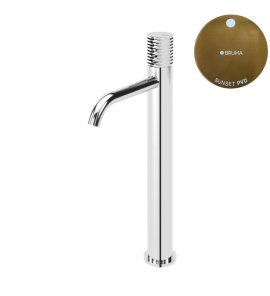 Bruma Leaf4 Bateria umywalkowa jednootworowa bez korka Sunset PVD 1670023PS