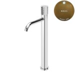 Bruma Leaf4 Bateria umywalkowa jednootworowa bez korka Sunset PVD 1670023PS