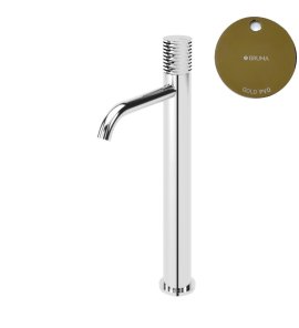 Bruma Leaf4 Bateria umywalkowa jednootworowa bez korka Gold PVD 1670023PO