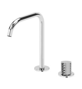 Bruma Leaf4 Bateria umywalkowa 2-otworowa bez korka, montowana na blacie Chrom 1670027CR