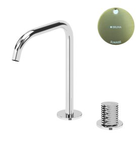 Bruma Leaf4 Bateria umywalkowa 2-otworowa bez korka, montowana na blacie Sunrise 1670027SR