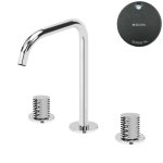 Bruma Leaf4 Bateria umywalkowa 3-otworowa bez korka, montowana na blacie Gunmetal 1670031MG