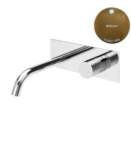 Bruma Leaf4 Bateria umywalkowa podtynkowa 150 mm Sunset PVD 1670135PS