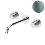 Bruma Leaf4 Bateria umywalkowa podtynkowa 200 mm Satinox 1670116ST