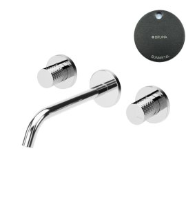 Bruma Leaf4 Bateria umywalkowa podtynkowa 200 mm Gunmetal 1670116MG