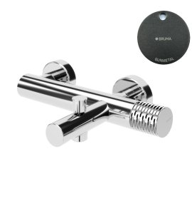 Bruma Leaf4 Bateria wannowo-natryskowa ścienna Gunmetal 1672103MG