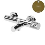 Bruma Leaf4 Bateria wannowo-natryskowa ścienna Gold PVD 1672103PO