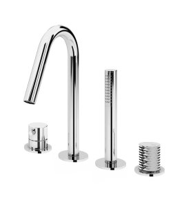 Bruma Leaf4 Bateria wannowo-natryskowa Na brzeg wanny Chrom 1672001CR