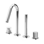 Bruma Leaf4 Bateria wannowo-natryskowa Na brzeg wanny Chrom 1672001CR