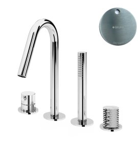 Bruma Leaf4 Bateria wannowo-natryskowa Na brzeg wanny Satinox 1672001ST